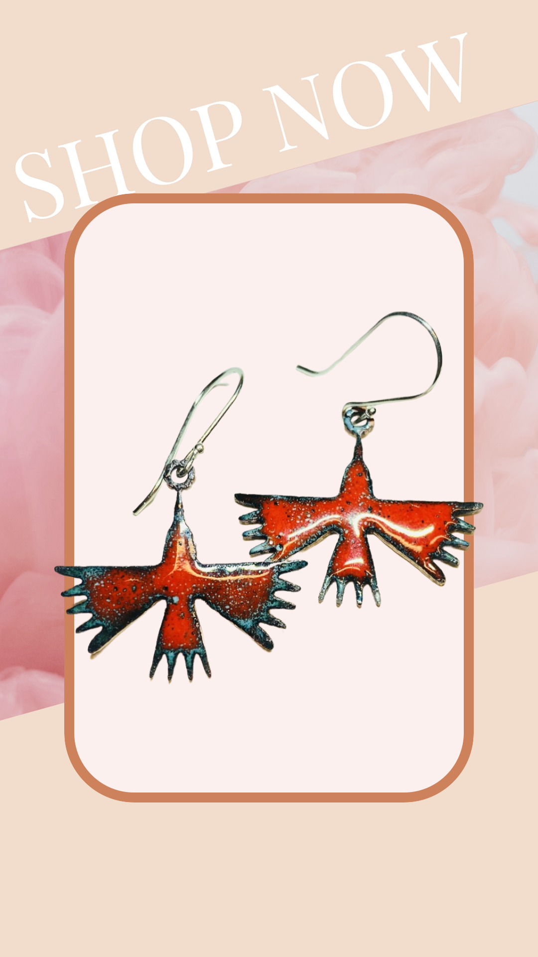 Enameled Mexican Birds Earrings