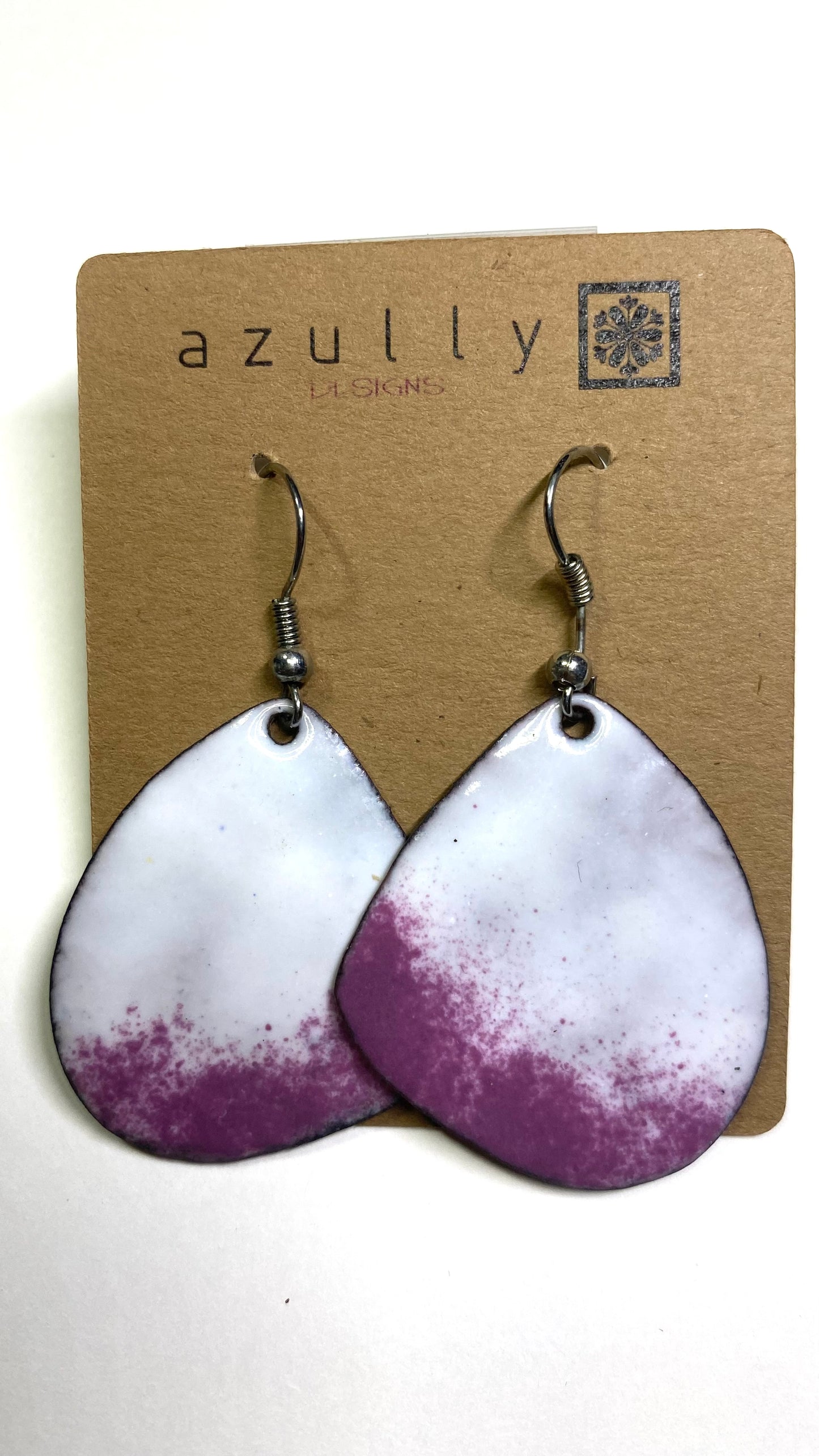 Enameled Petal Earrings