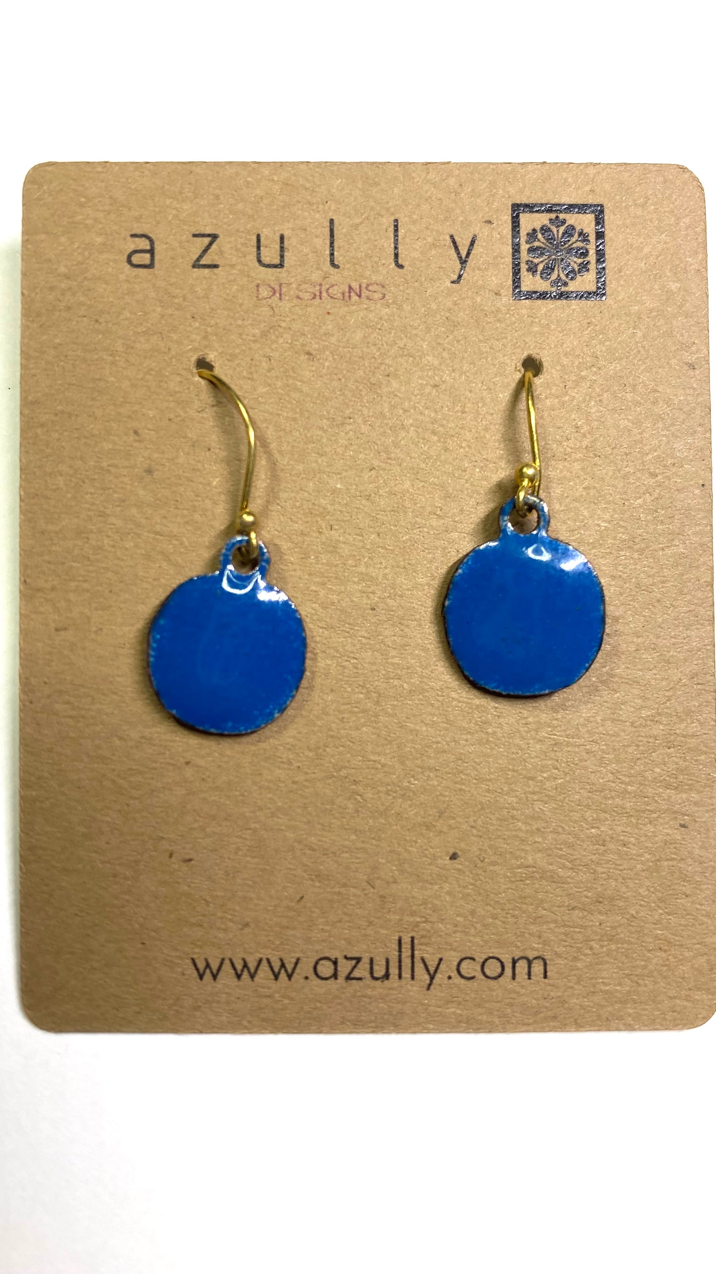 Blue enameled Earrings