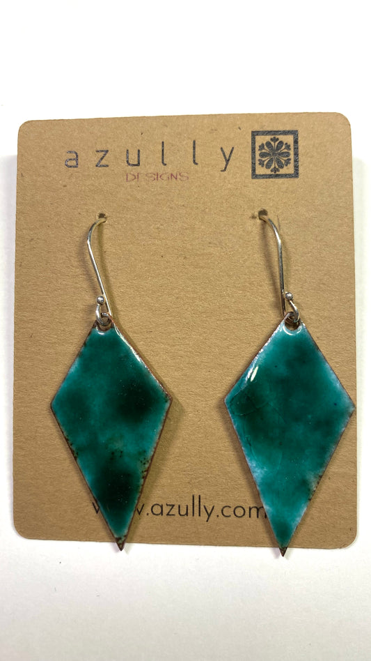 Sequin Earrings Green